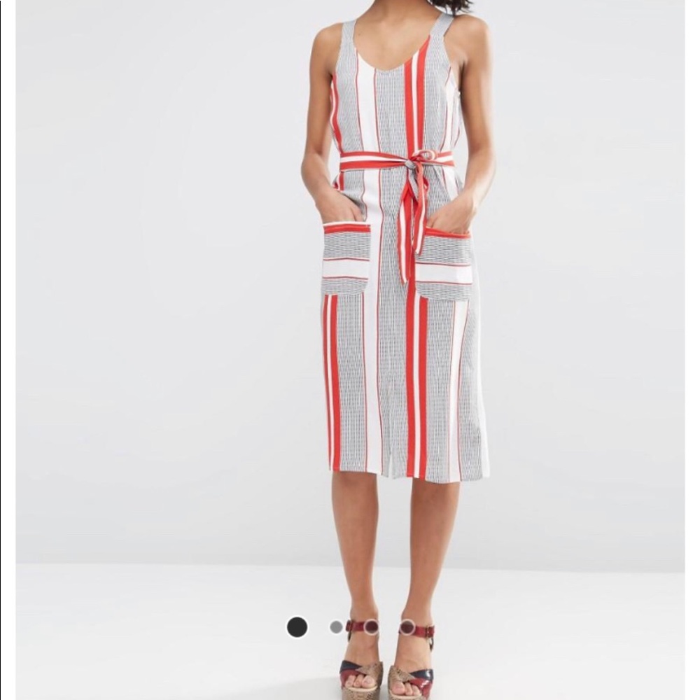 ASOS Red and white striped dress